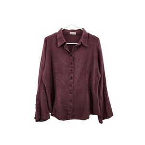 Krista Larson Women's Linen Button Down Shirt - OS
